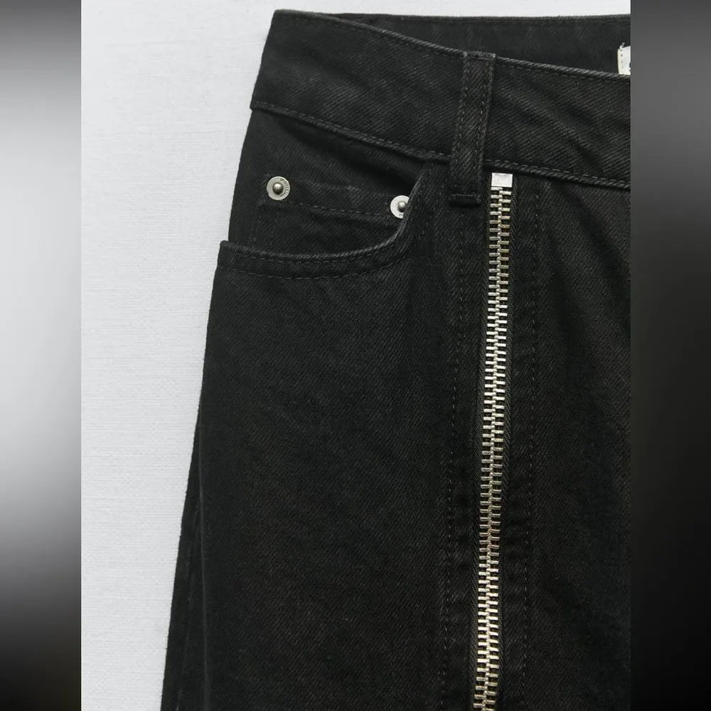ZARA WOMAN SS23 BLACK ZW THE FULL LENGTH JEANS 9632/057/075/017 - Picture 10 of 10